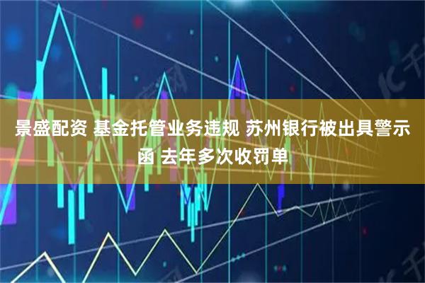 景盛配资 基金托管业务违规 苏州银行被出具警示函 去年多次收罚单